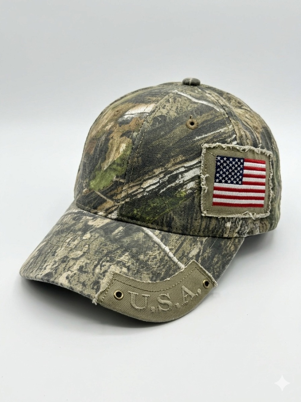USA Flag Camo Hunting Baseball Cap Adjustable Outdoor Hat Adult